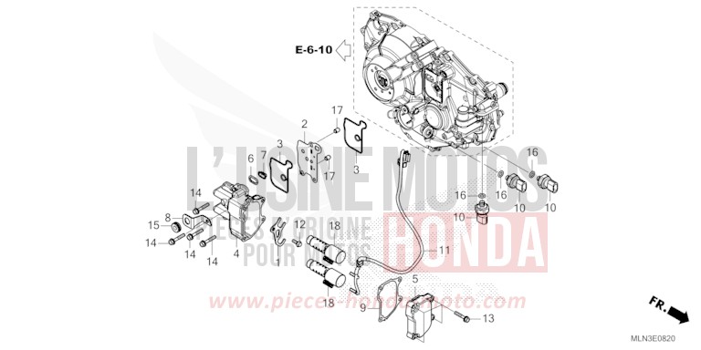 SOLENOIDE LINEAIRE de Africa Twin DCT MAT BALLISTIC BLACK METALLIC (NHA86) 2024